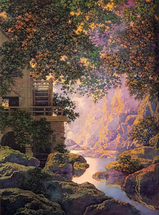 Maxfield Parrish Daybreak Original Print: A Collector's Guide to the Iconic Masterpiece - The Old Glen Mill Large by Maxfield Parrish