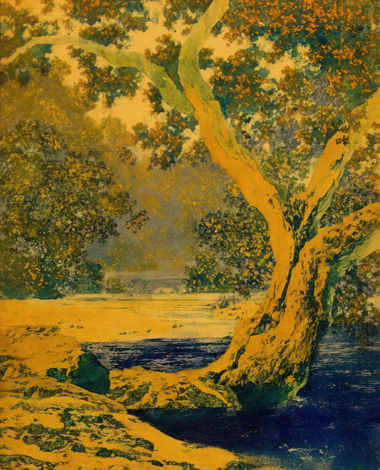 Maxfield Parrish's Garden of Allah Print: A Masterpiece of American Illustration Art - Study for Autumn Brook by Maxfield Parrish