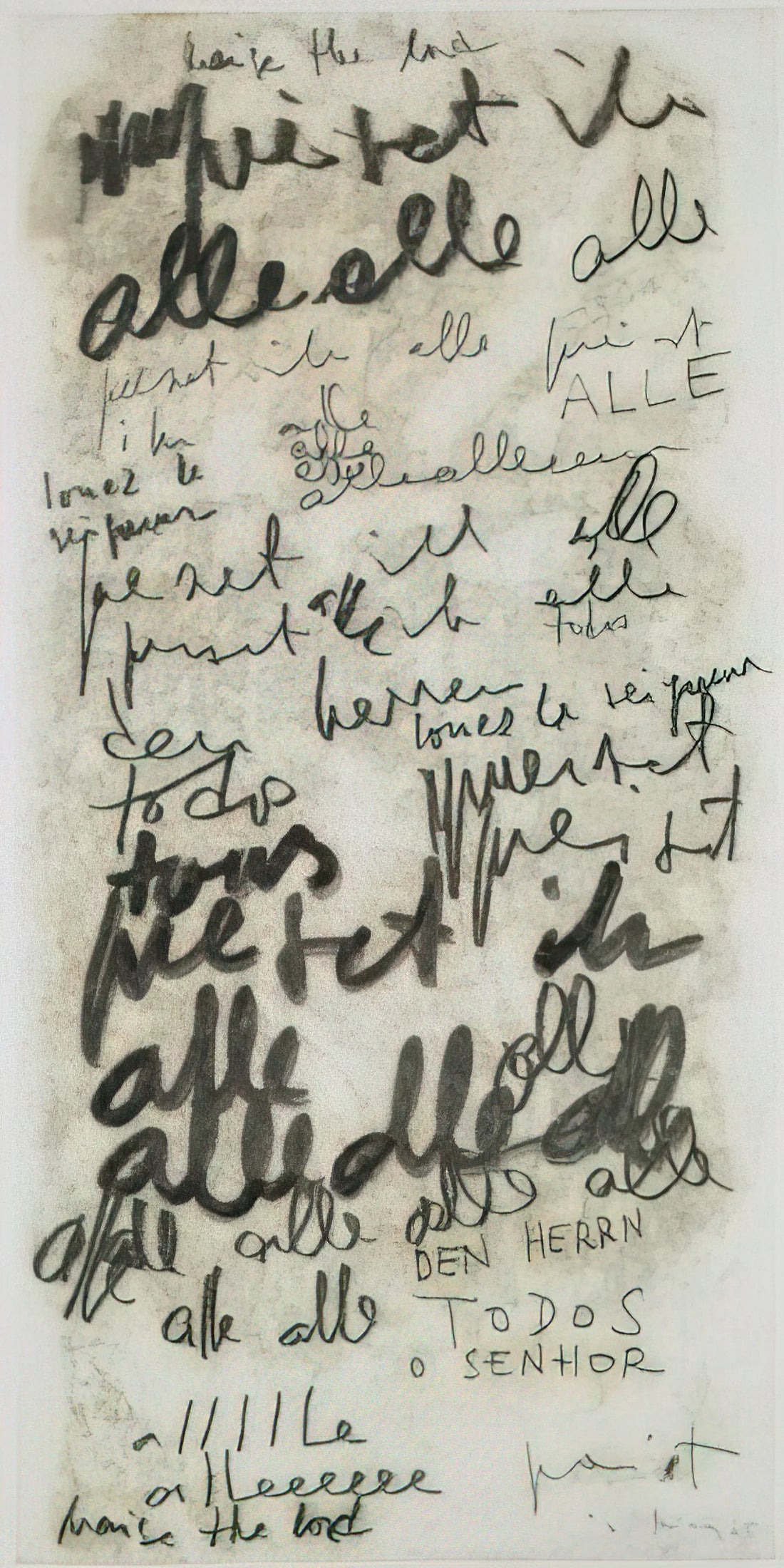 Mira Schendel Print: Exploring the Ethereal World of Brazil's Abstract Master - Untitled Alle - 1965 by Mira Schendel