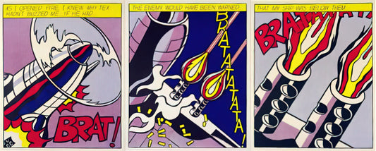 Modern Art Roy Lichtenstein: The Pop Art Pioneer Who Redefined American Visual Culture - AS I OPENED FIRE 1964 by Roy Lichtenstein