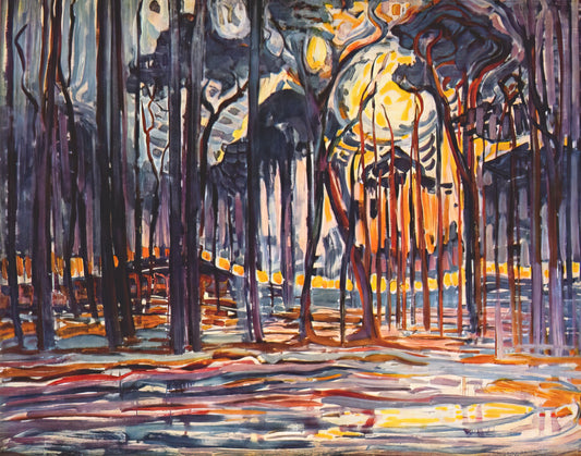 Mondrian Wall: How Piet Mondrian's Geometric Masterpieces Transform Modern Interiors - Woods near Oele by Piet Mondrian