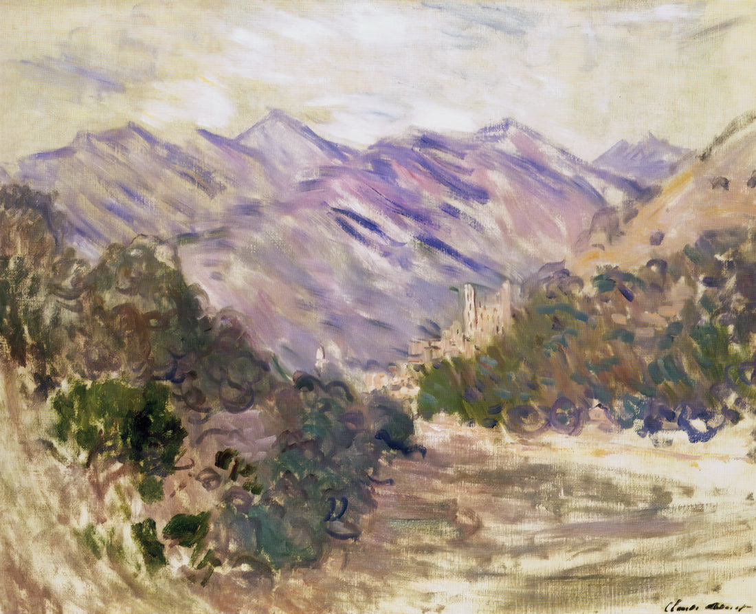 Monet Poster Art: Bringing Impressionist Mastery to Modern Spaces - The Valley of the Nervia with Dolceacqua by claude monet