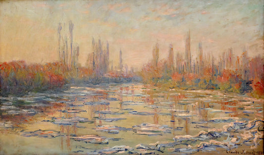 Monet Prints on Canvas: A Curator's Guide to Museum-Quality Impressionist Art - Floating Ice on the Seine 02 by claude monet
