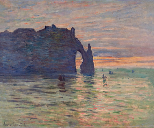 Monet Prints to Buy: A Curator's Guide to Selecting Museum-Quality Impressionist Art - Etretat, Sunset by claude monet