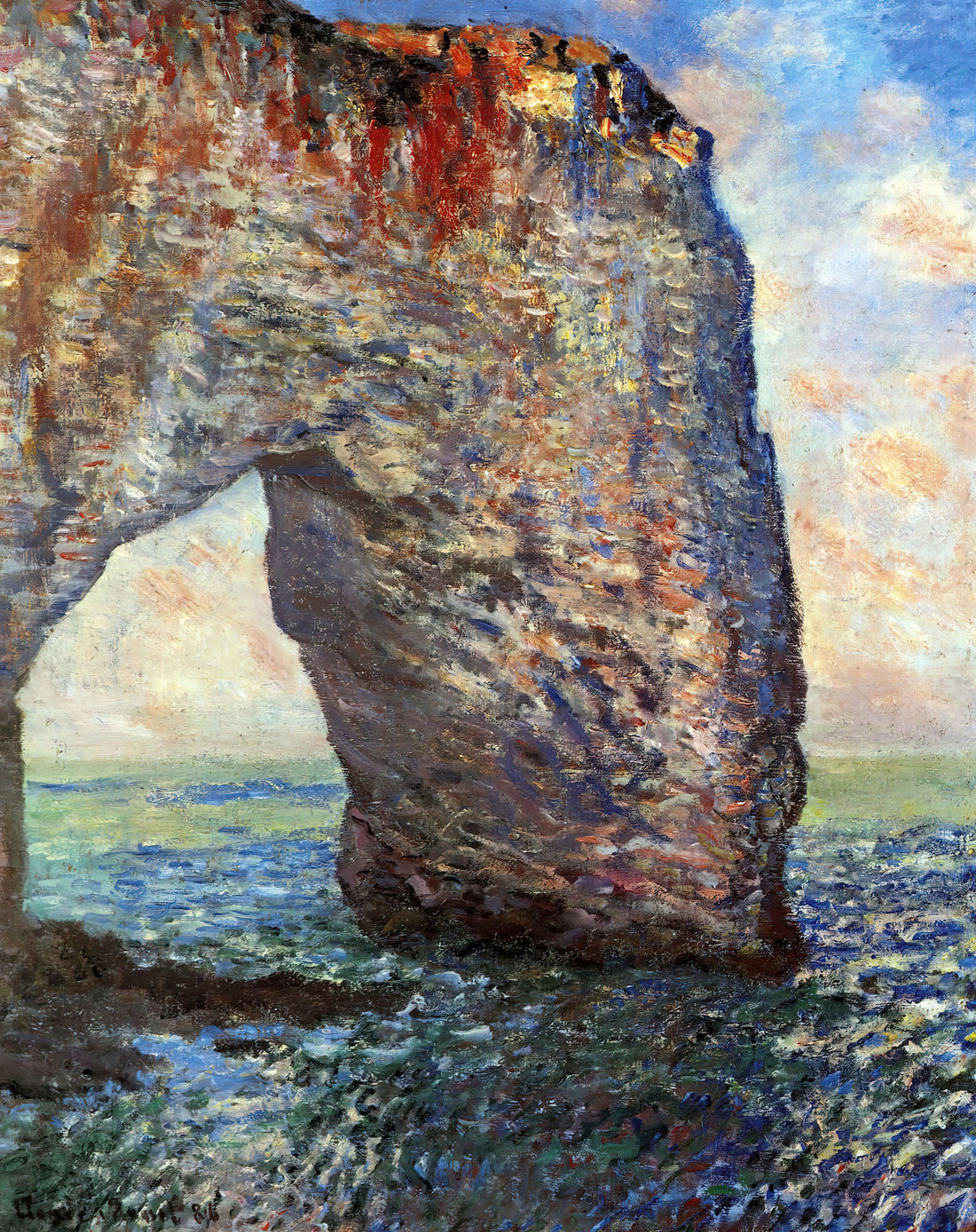 Monet Prints: A Curator's Guide to Collecting Museum-Quality Impressionist Art - The Mannerport near Etretat by claude monet