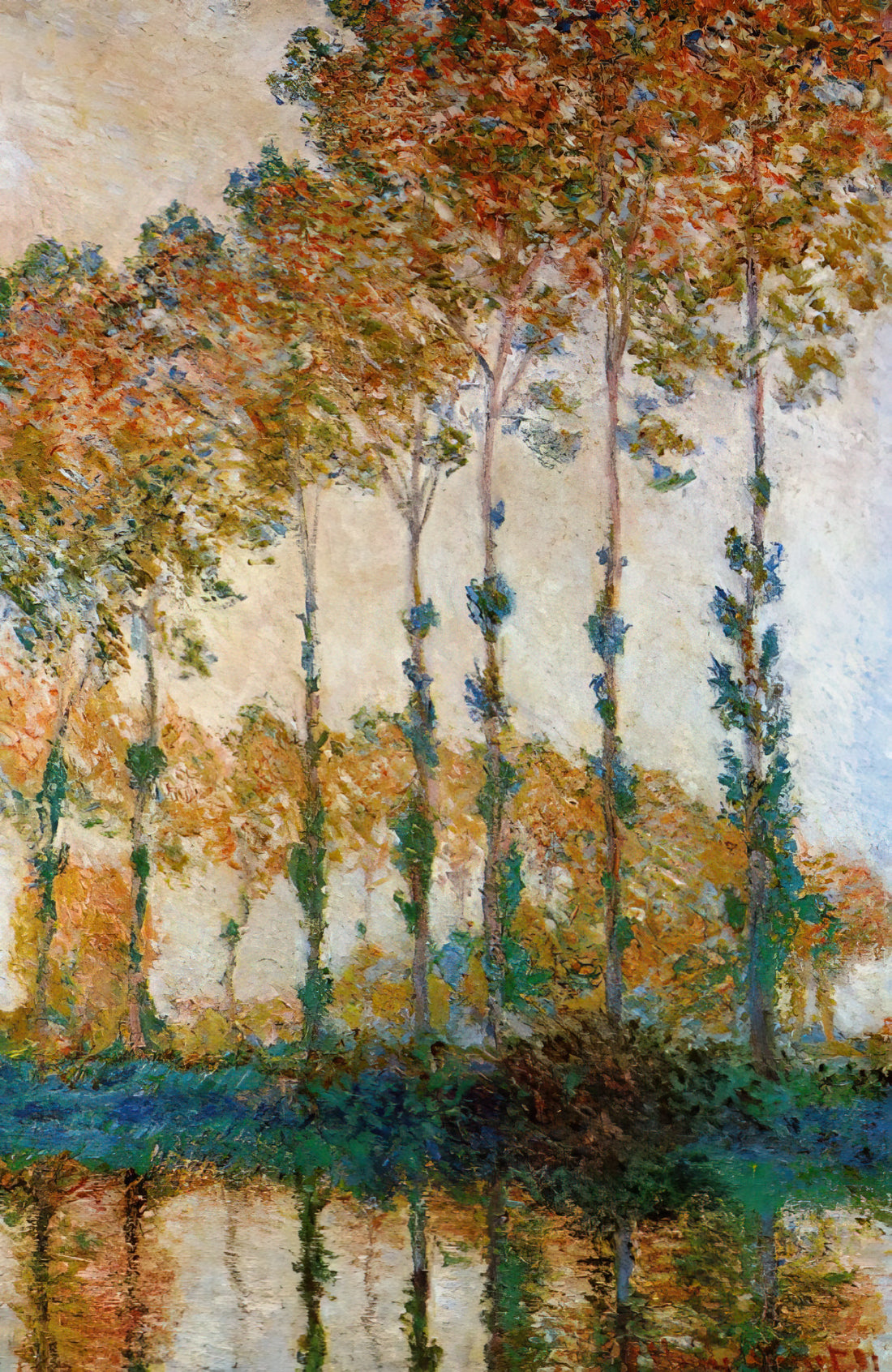 Monet Prints: A Guide to Owning Impressionist Masterpieces - Poplars on the Banks of the Epte, Autumn by claude monet