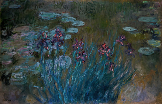 Monet Self Portrait: A Rare Glimpse into the Artist's Private World - Irises and Water-Lilies by claude monet