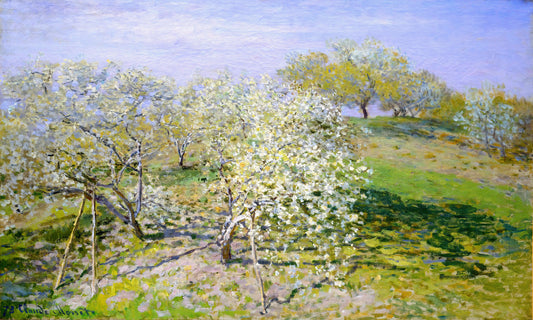 Monet Sunflowers Poster: A Guide to Impressionist Floral Art and Decor - Apple Trees in Bloom by claude monet