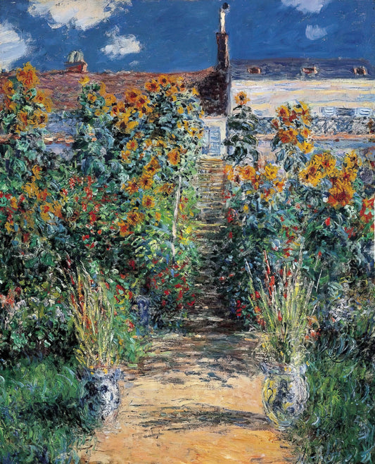 Monet Water Lilies Print Framed: A Curator's Guide to Owning Impressionist Mastery - The Garden at Vetheuil by claude monet