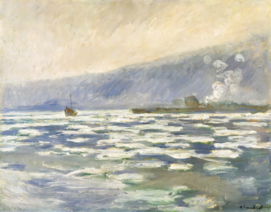 Monet Wildenstein: The Legacy of Claude Monet's Artistic Estate and Its Impact on Art History - Ice, Lock Port Villez by claude monet