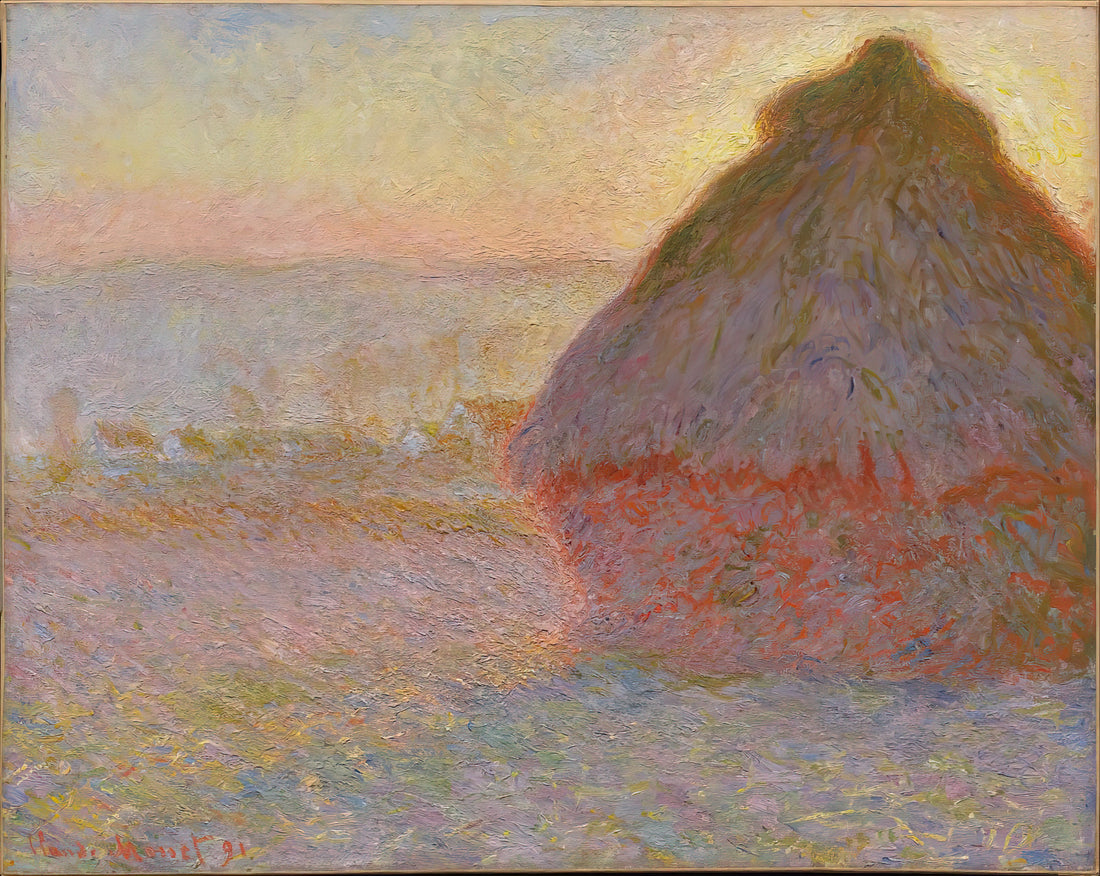 Monet at the Orangerie: The Ultimate Immersion in Water Lilies - Grainstack Sunset by claude monet