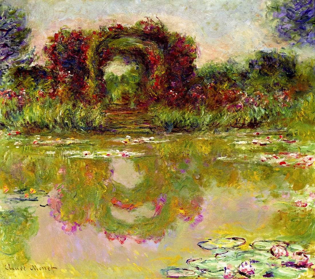 Monet's Cliff Walk at Pourville: A Masterpiece of Impressionist Light and Atmosphere - Rose Arches at Giverny by claude monet