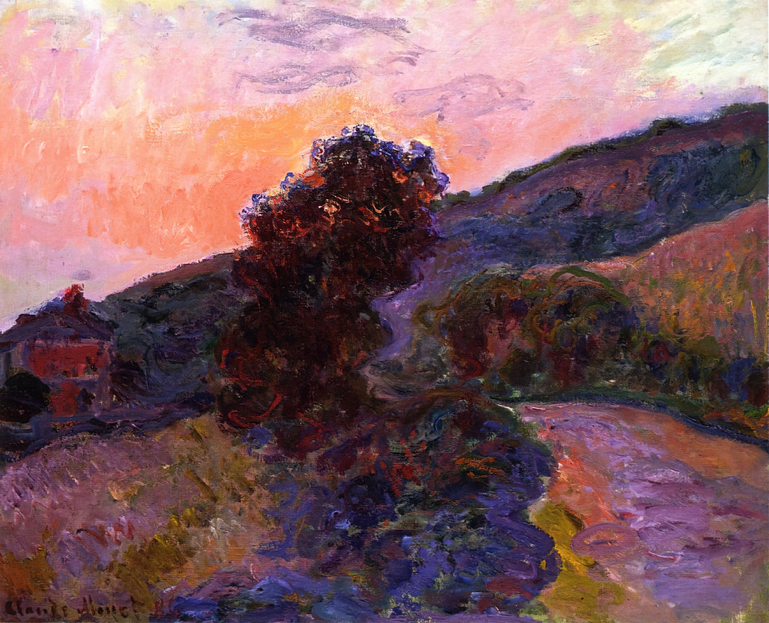 Monet's Water Lilies: A Journey into the Artist's Final Masterpiece - Sunset at Giverny by claude monet