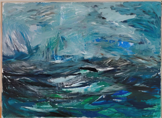Moomin Begins a New Life: Tove Jansson's Artistic Evolution Beyond the Moomins - Abstract Sea - 1963 by Tove Jansson