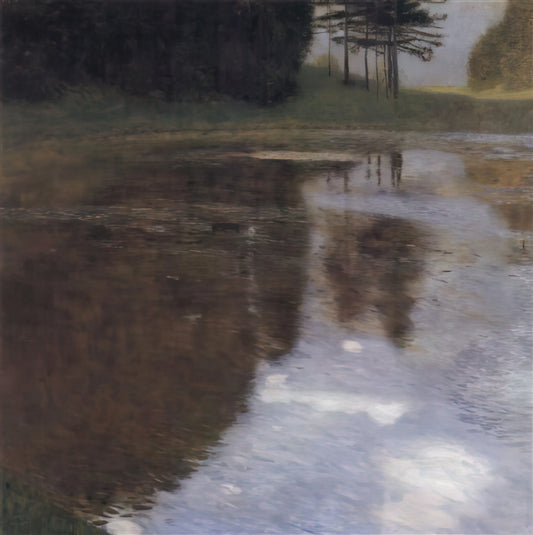 Mother Klimt: The Maternal Muse in Gustav Klimt's Golden Era - QUIET POND IN THE PARK OF APPEAL by Gustav Klimt