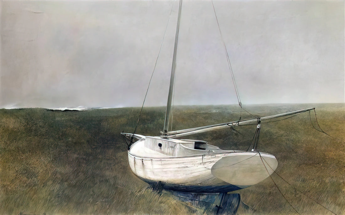 Mrs. Andrew Wyeth: The Woman Behind the Artist and Her Enduring Legacy - BELOW DOVER 1950 by Andrew Wyeth