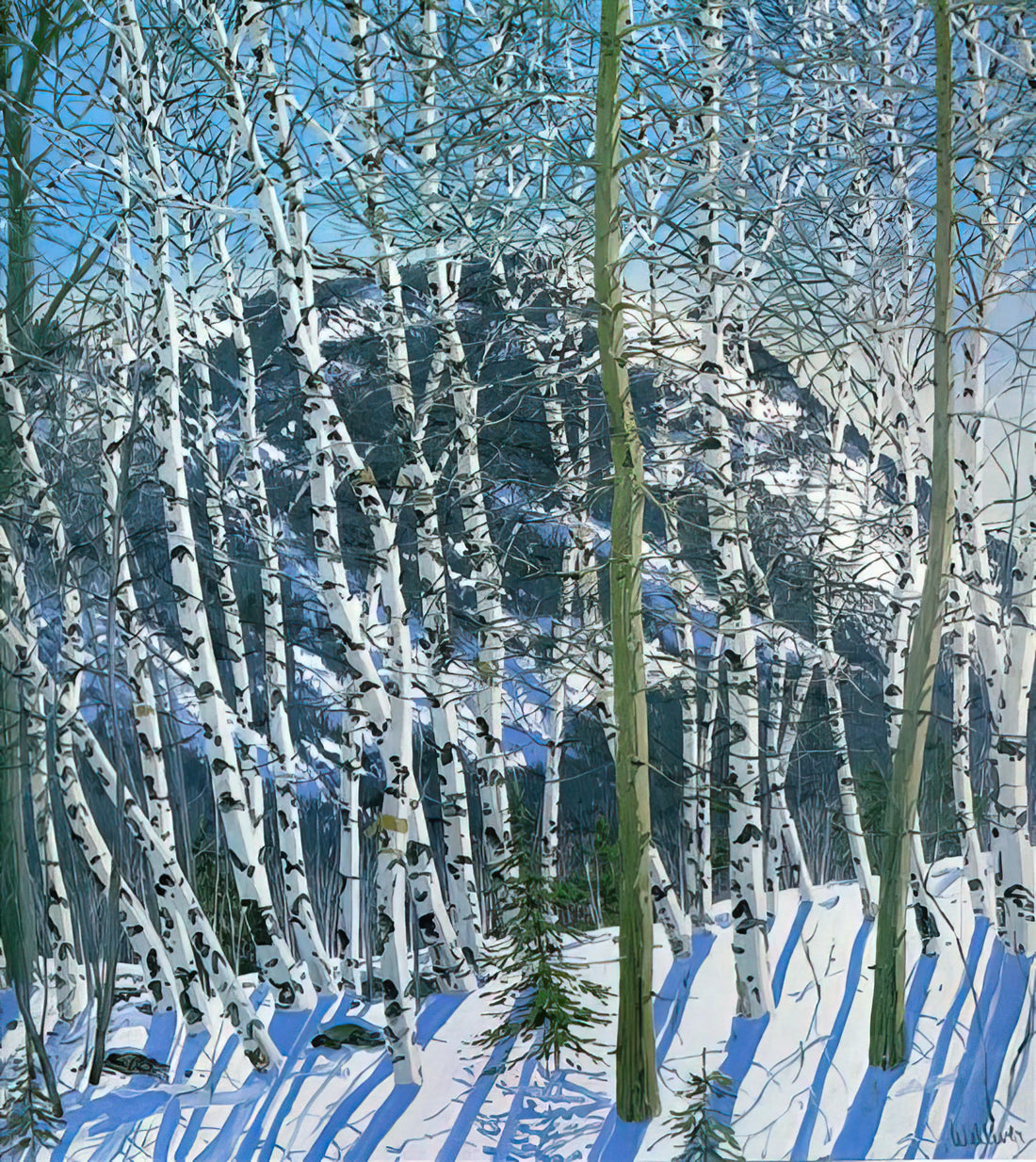 Neil Welliver Paintings Value: A Collector's Guide to the American Landscape Master - Birches - 2005 by Neil Welliver
