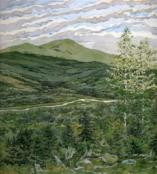 Neil Welliver Posters: The Enduring Legacy of an American Landscape Master - Briggs Meadow - 1977 by Neil Welliver