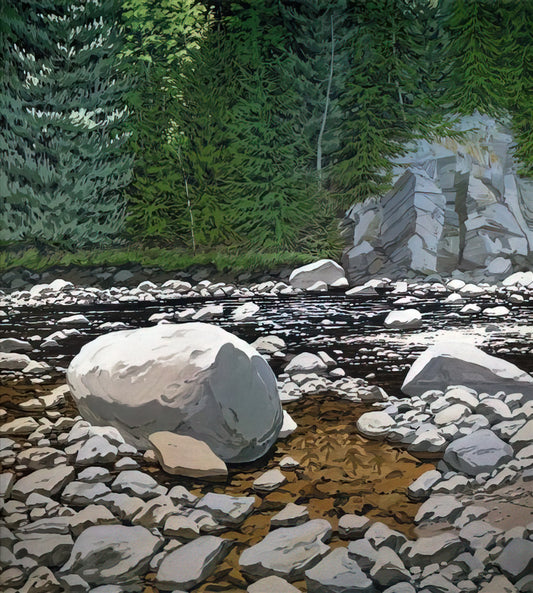 Neil Welliver: The American Landscape Painter Who Redefined Wilderness Art - Lower Ducktrap - 1978 by Neil Welliver