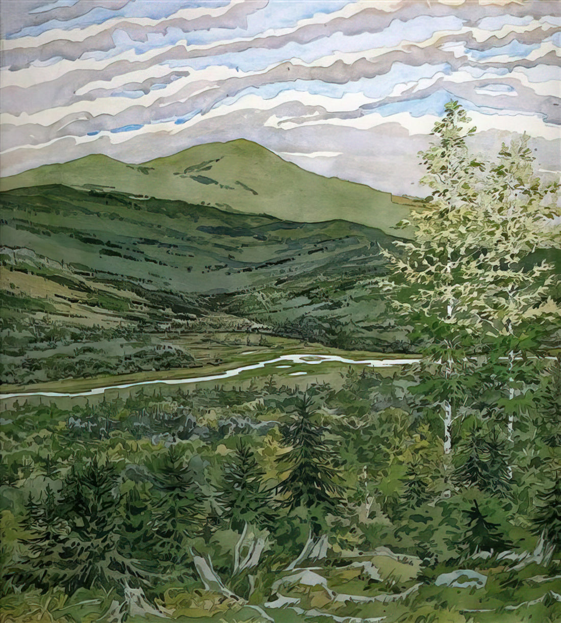 Neil Welliver: The American Realist Who Redefined Landscape Painting - Briggs Meadow - 1977 by Neil Welliver