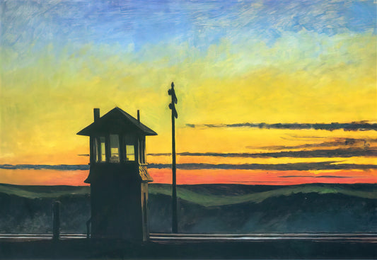 Nighthawks 1942 by Edward Hopper Canvas Print: A Collector's Guide to an American Icon - Railroad Sunset by Edward Hopper