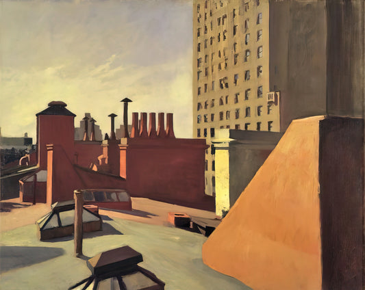 Nighthawks Style: Decoding Edward Hopper's Iconic Urban Isolation - City Roofs by Edward Hopper