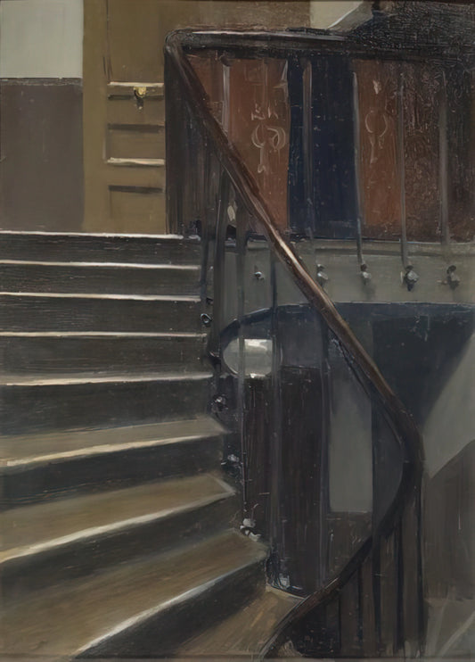 Nighthawks by Edward Hopper: An Icon of American Art at the Whitney Museum - Stairway at 48 rue de Lille, Paris by Edward Hopper