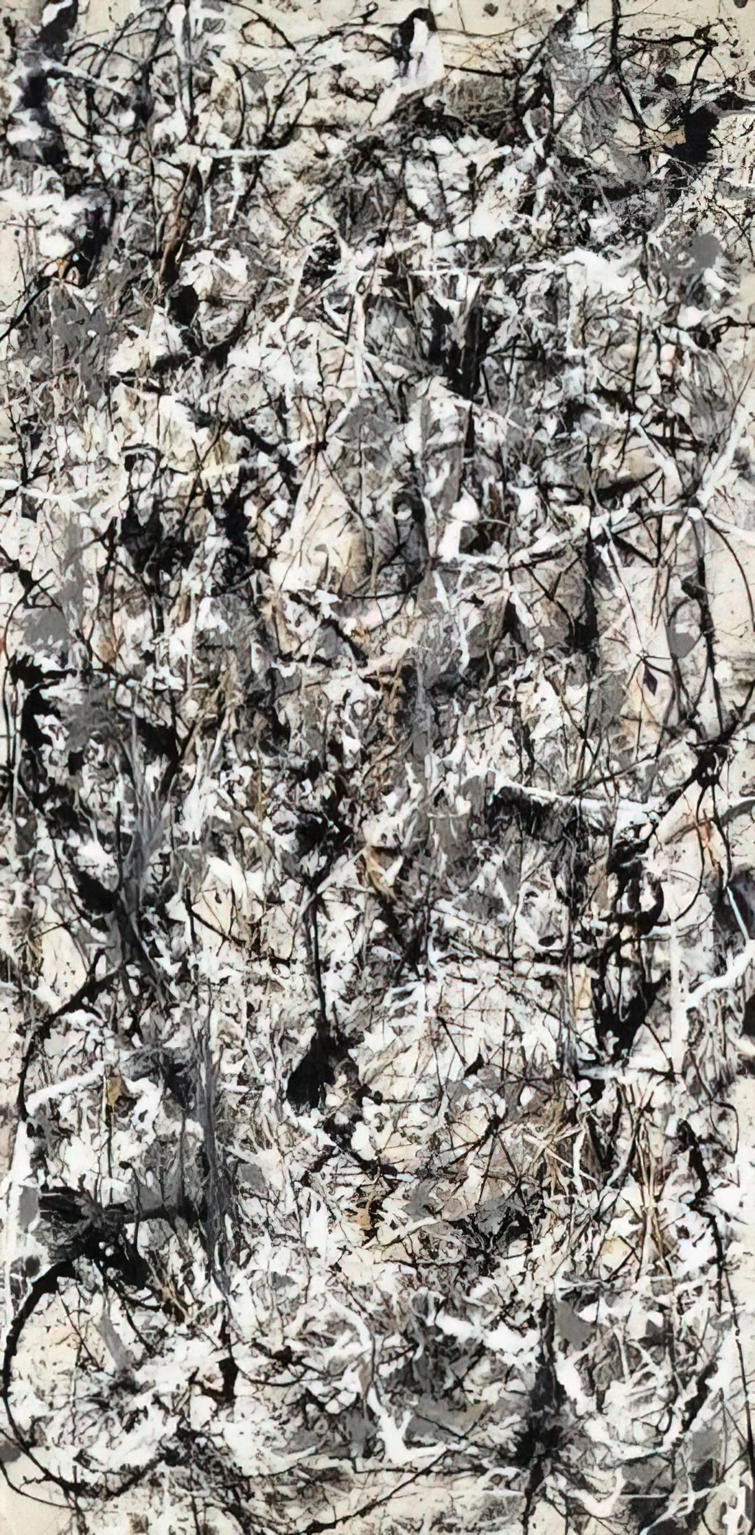 Norman Rockwell vs. Jackson Pollock: A Study in American Artistic Extremes - CATHEDRAL 1947 by Jackson Pollock