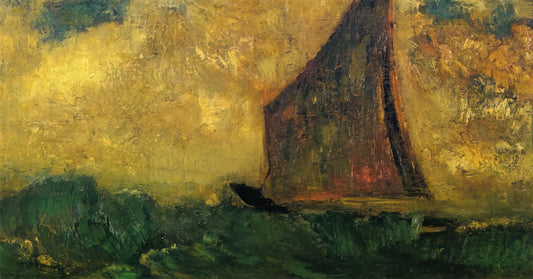 Odilon Redon Poster: A Portal to the Symbolist Imagination - THE MYSTERIOUS BOAT by Odilon Redon