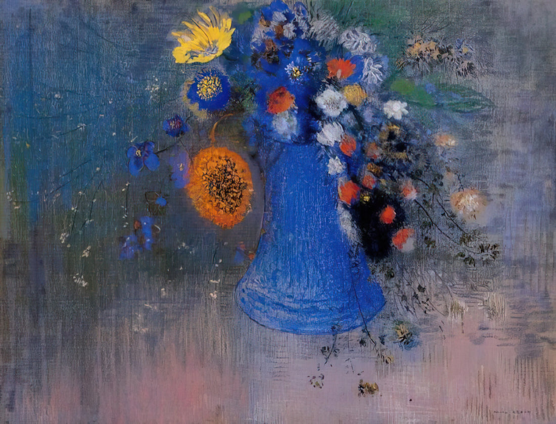 Odilon Redon's 'The Red Tree': A Symbolist Masterpiece of Dream and Mystery - VASE OF FLOWERS 8 by Odilon Redon