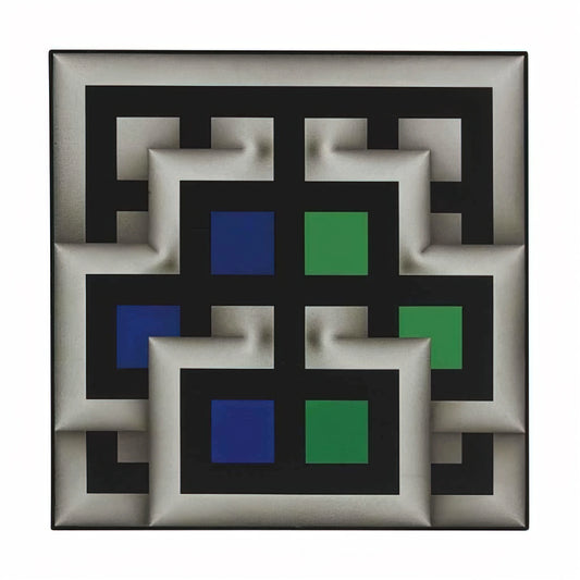 Omar Rayo Art: Exploring the Geometric Master of Op Art and Latin American Modernism - Sararas XX - 1981 by Omar Rayo