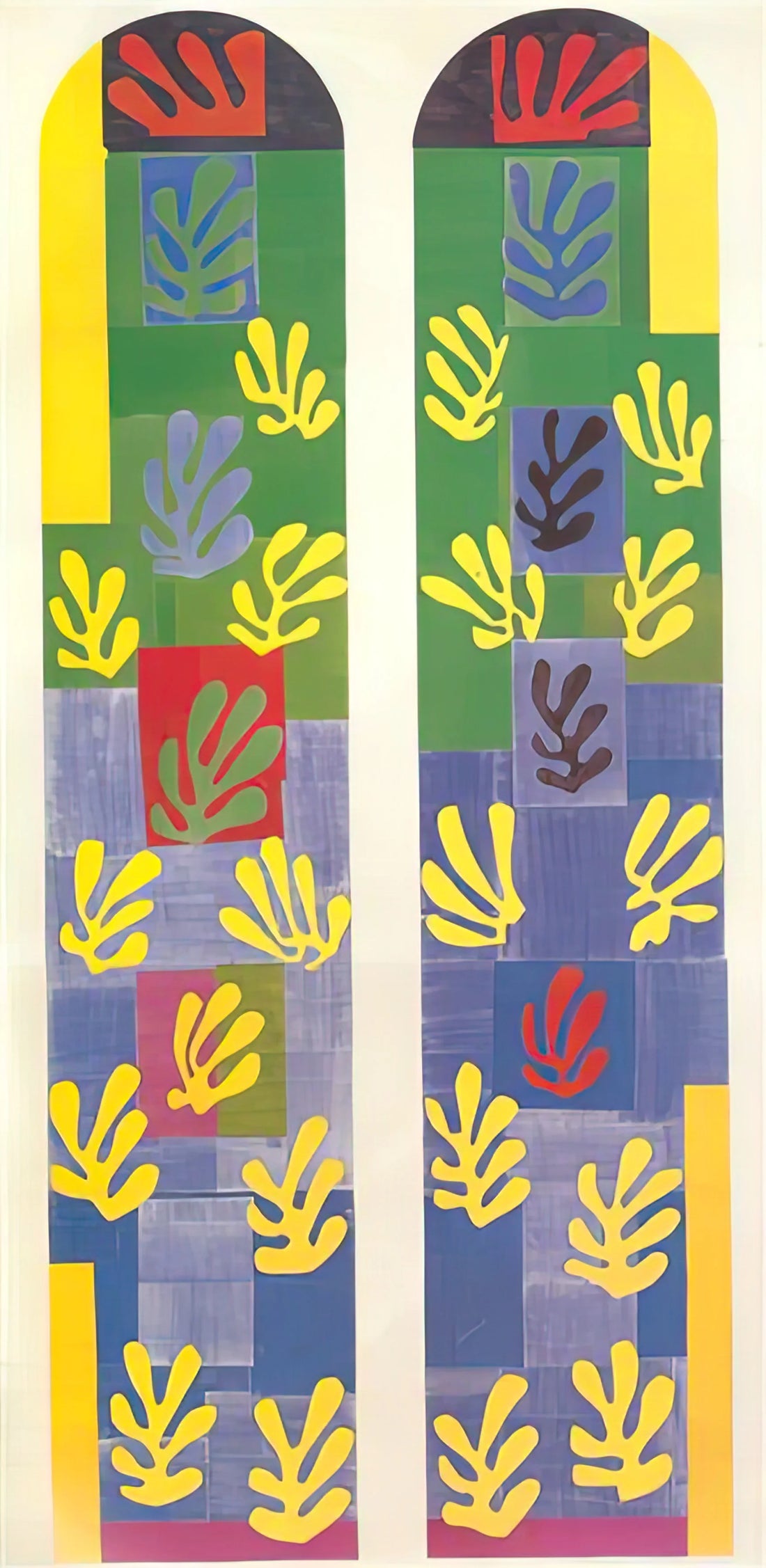 Original Henri Matisse Artwork: A Collector's Guide to Authenticity, Value, and Legacy - STAINED GLASS WINDOW WINDOW OF THE ABSIDE OF THE ROSARY CHAPEL 1949 by Henri Matisse