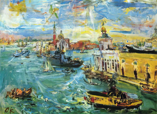 Oskar Kokoschka's Pietà: A Modernist Lament of Psychological Depth - VENICE DOGANA 1948 by OSKAR KOKOSCHKA