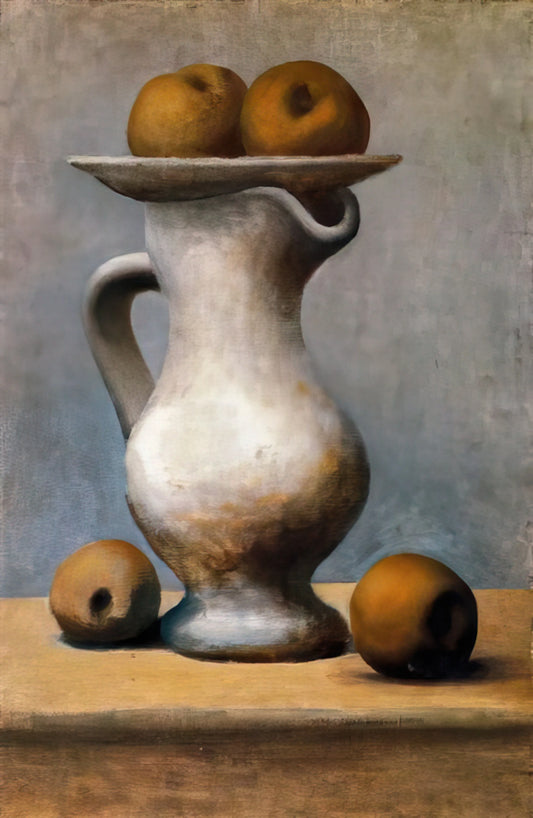 Pablo Picasso Abstract: Decoding the Master's Revolutionary Non-Representational Art - Still life with pitcher and apples by Pablo Picasso