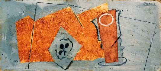 Pablo Picasso Art for Sale: A Collector's Guide to Acquiring Museum-Quality Prints - Playing Card and Glass - 1914 by Pablo Picasso