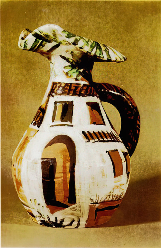 Pablo Picasso Bulls: The Evolution of a Symbol Through Modernist Mastery - Jug with handle by Pablo Picasso