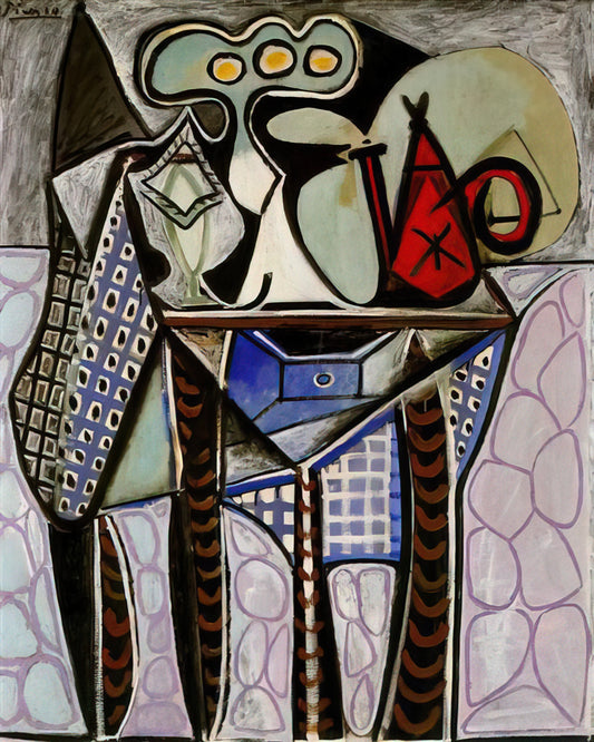 Pablo Picasso Canvas: A Collector's Guide to Modern Mastery - Still life on a table - 1947 by Pablo Picasso