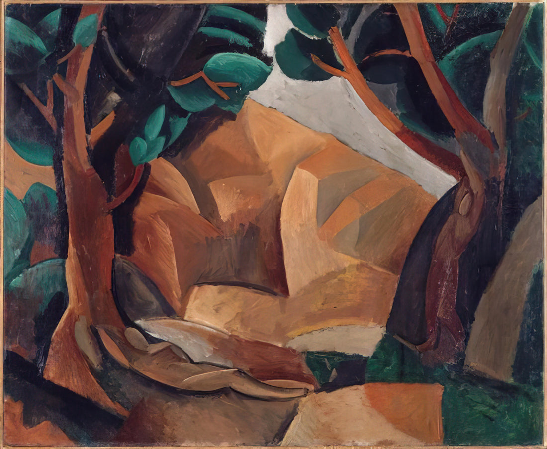Pablo Picasso Paintings: The Titanic Influence on Modern Art - Paysage aux deux figures - 1908  France by Pablo Picasso