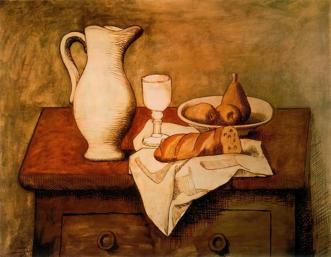 Pablo Picasso and Princess Margaret: The Unlikely Artistic Alliance That Shaped Modern Royal Collections - Still life with jug and bread - 1921 by Pablo Picasso