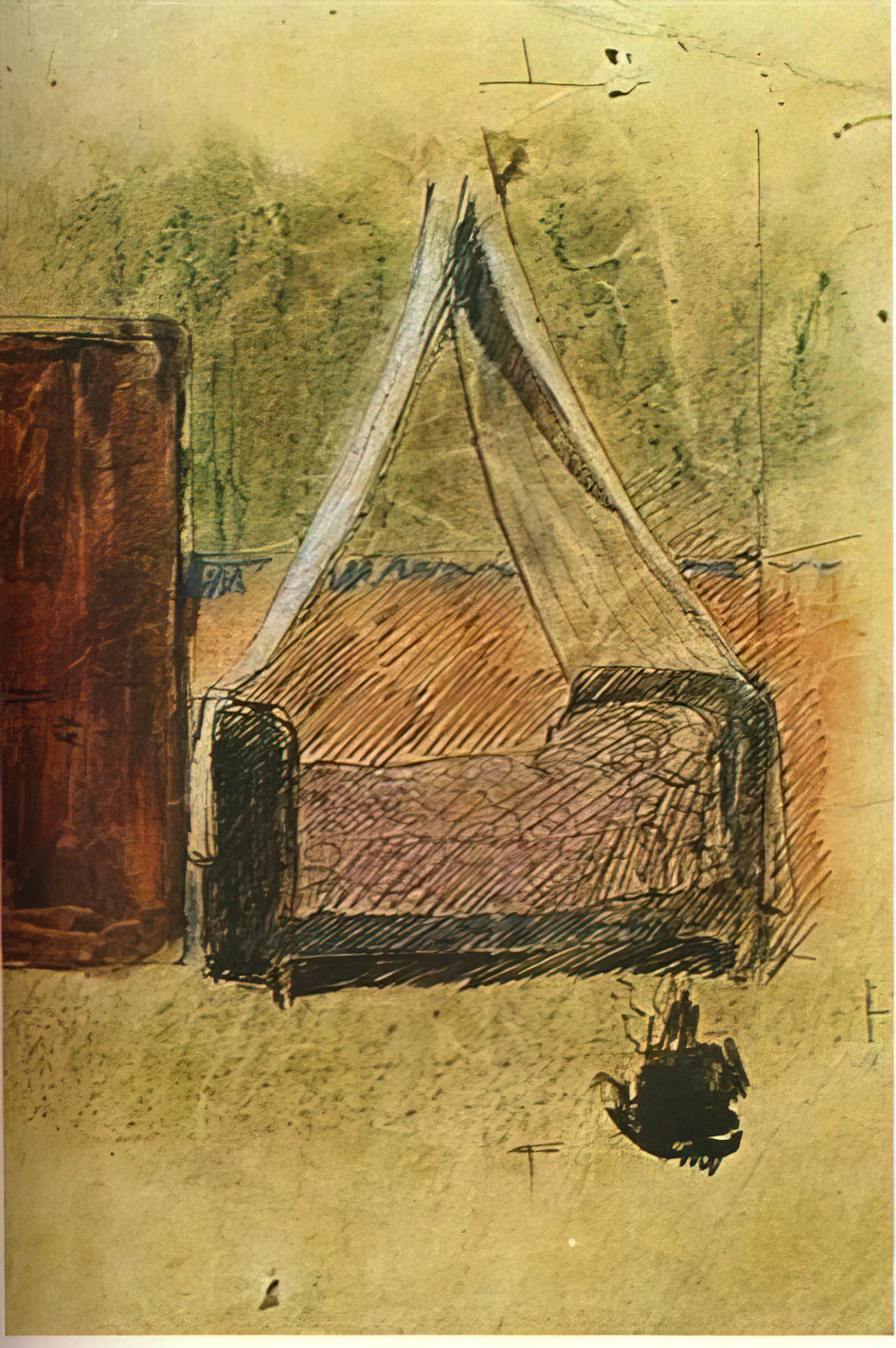 Pablo Picasso: The Impossible Collection and the Enduring Power of His Art - Bed with mosquito nets by Pablo Picasso