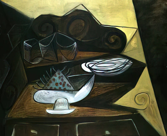 Pablo Picasso's Don Quixote Print: A Masterpiece of Modernist Line and Myth - The Buffet  Catalan  by Pablo Picasso
