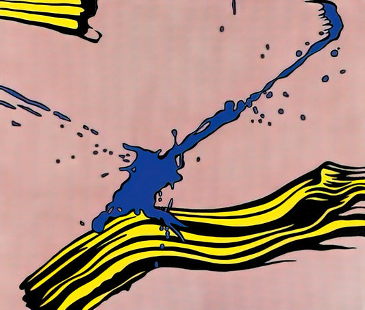 Painting Roy Lichtenstein Pop Art: The Ben-Day Dots Revolution - BRUSHSTROKE WITH SPATTER 1966 by Roy Lichtenstein