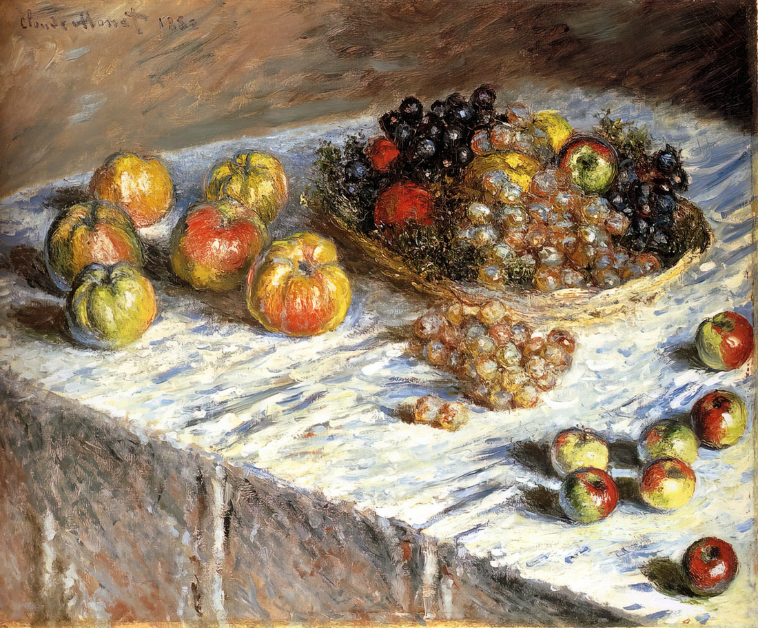 Palazzo Dario Monet: Claude Monet's Venetian Masterpiece and Its Artistic Legacy - Still Life with Apples And Grapes by claude monet
