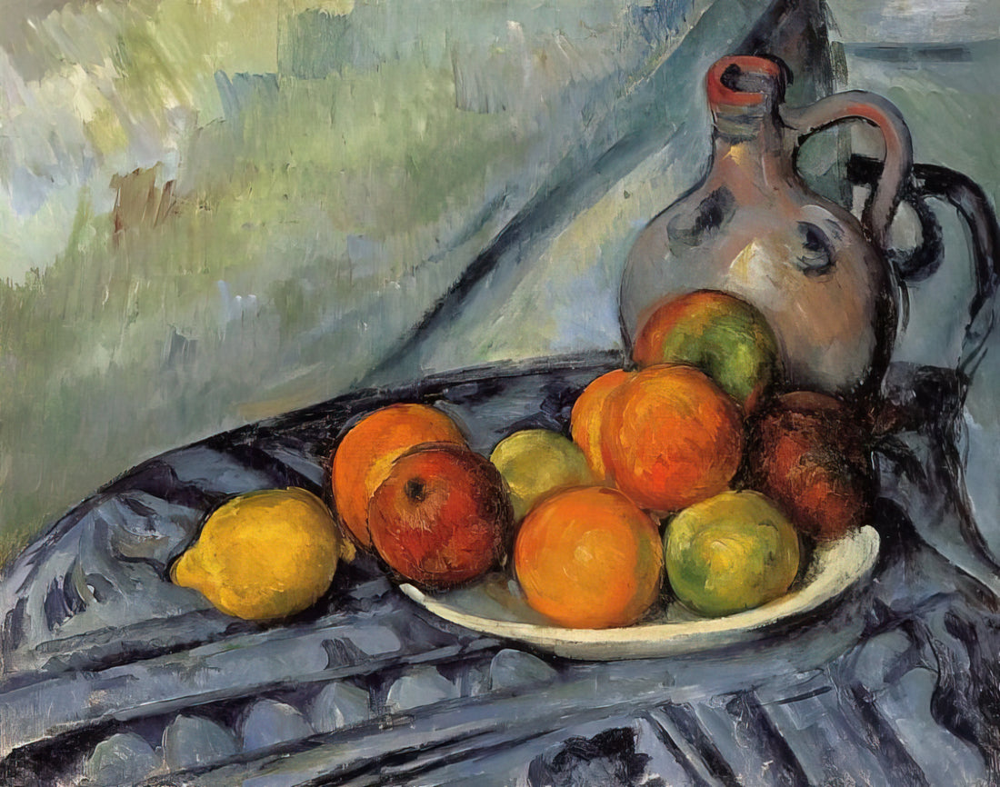 Paul Cézanne at MoMA: The Revolutionary Still Lifes and Landscapes That Changed Modern Art - Fruit and Jug on a Table by Paul Cézanne