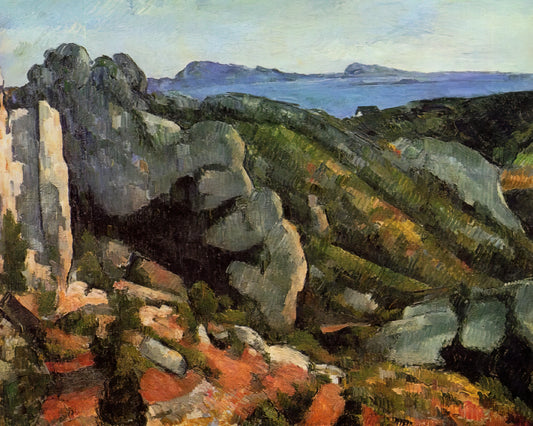 Paul Cézanne's Mont Sainte-Victoire 1904-06: A Revolutionary Vision of Landscape Painting - Rocks at L'Estaque by Paul Cézanne