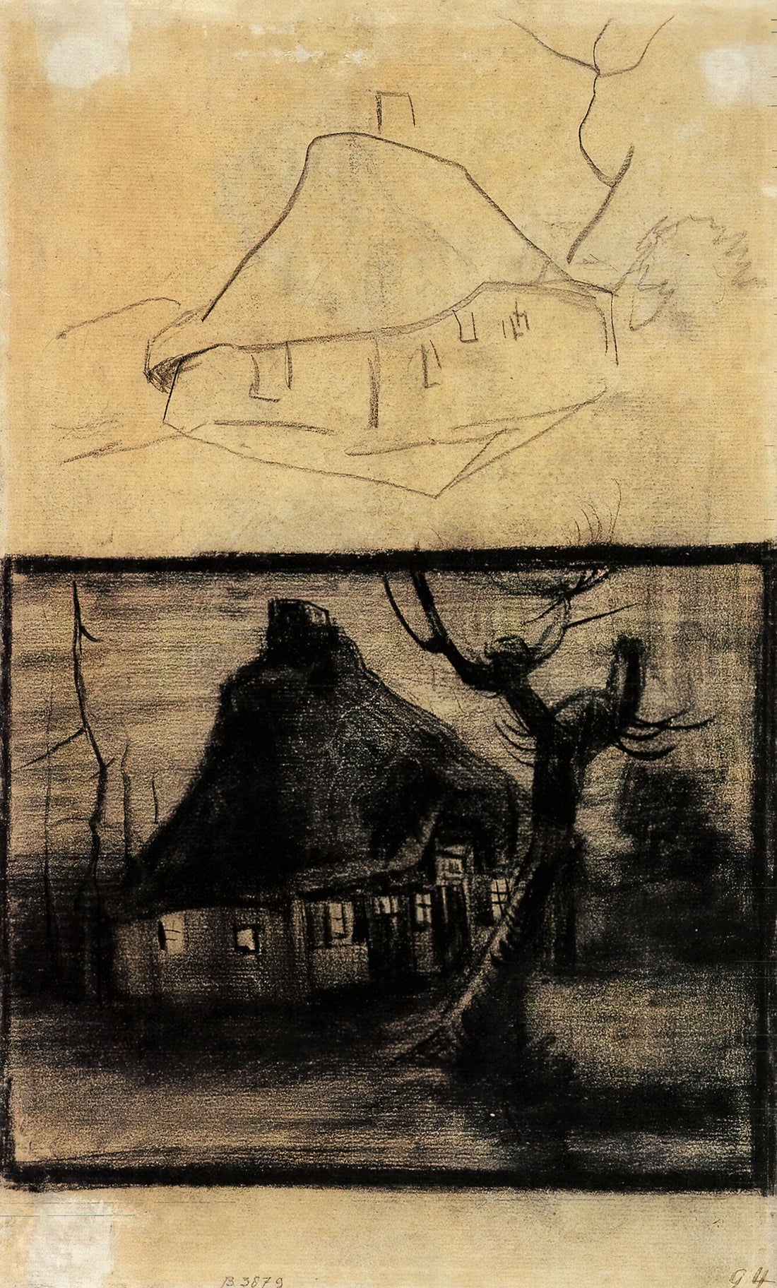 Paul Gauguin and Vincent van Gogh: The Tumultuous Artistic Partnership That Changed Modern Art - Two Studies of a Cottage by Vincent van Gogh