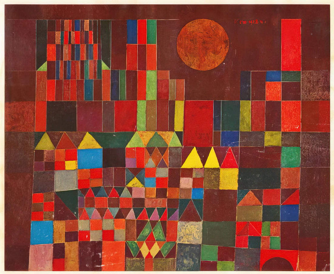 Paul Klee Famous Art: A Journey Through His Iconic Paintings and Prints - CASTLE AND SUN 1928 by Paul Klee