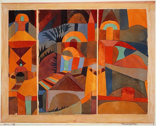 Paul Klee Famous Works: A Curator's Guide to His Most Iconic Paintings and Prints - TEMPLE GARDENS 1920 by Paul Klee