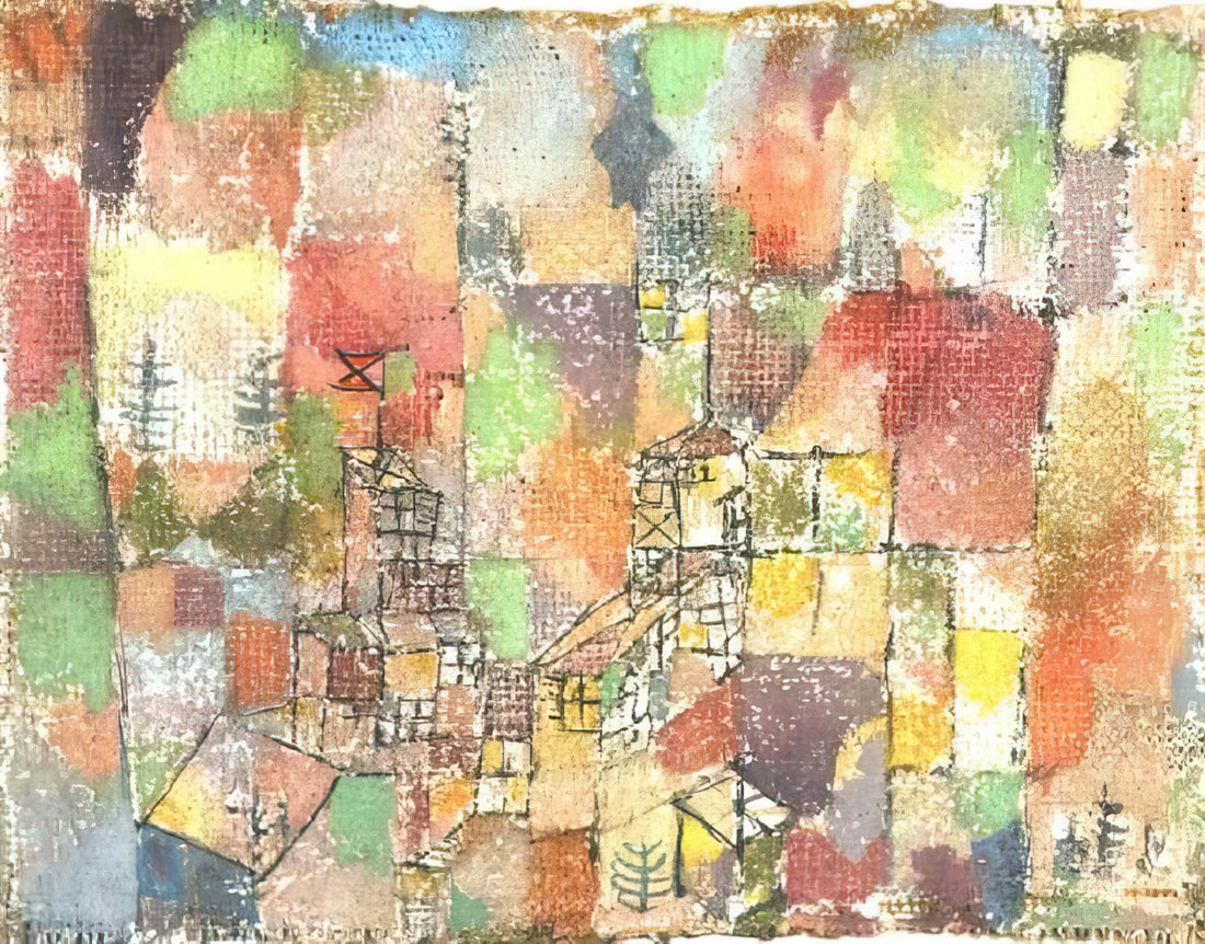 Paul Klee Poster Art: A Collector's Guide to the Master of Color and Line - TWO COUNTRY HOUSES 1918 by Paul Klee