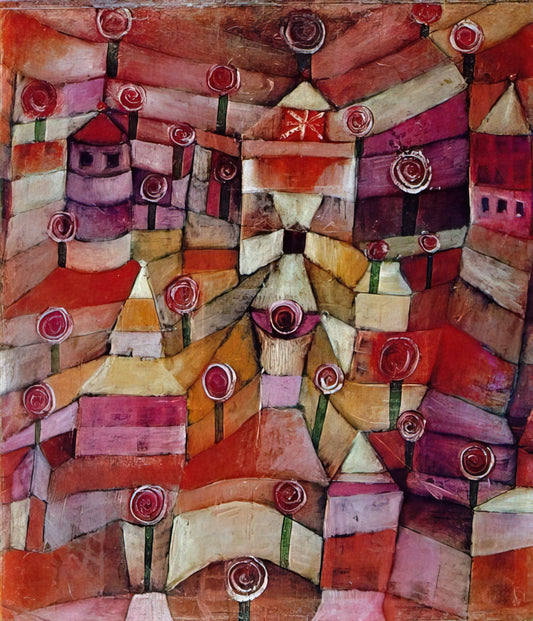 Paul Klee's Desert: A Journey Through Color, Symbolism, and Modernist Abstraction - ROSE GARDEN 1920 by Paul Klee